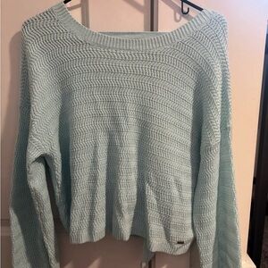 Hollister Green Crew Neck Sweater Soft Knit Casual